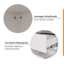Ver imagem 6 de Escrivaninha Mesa Escritório com Gaveteiro com Rodízio e Prateleiras Ficus 135cm CabeCasa MadeiraOriginals Branco