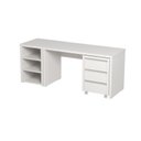 Ver mais imagens de Escrivaninha Mesa Escritório com Gaveteiro com Rodízio e Prateleiras Ficus 135cm CabeCasa MadeiraOriginals Branco
