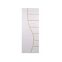 Ver imagem 2 de Kit com 2 Folhas de Porta Madeira Decorada 210x70cm Espessura 3,5cm Cantareira MGM Branco