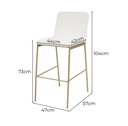 Ver imagem 6 de Banqueta Chloe em Metal Dourado Moderna e Estilosa Colorido/Prata