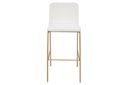 Ver imagem 2 de Banqueta Chloe em Metal Dourado Moderna e Estilosa Colorido/Branco