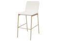 Ver imagem 1 de Banqueta Chloe em Metal Dourado Moderna e Estilosa Colorido/Branco