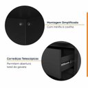 Ver imagem 6 de Escrivaninha Mesa Escritório com Gaveteiro com Rodízio e Prateleiras Ficus 135cm CabeCasa MadeiraOriginals Preto