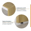 Ver imagem 5 de Escrivaninha Mesa Escritório com Gaveteiro com Rodízio e Prateleiras Ficus 135cm CabeCasa MadeiraOriginals Rovere Marrom