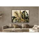 Ver imagem 1 de Kit 2 Quadros Decorativos Folhagem 50x70cm sem Vidro Cor:beige