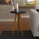 Ver imagem 1 de Mesa Lateral Retrô Pés Palitos em Madeira Maciça 4601 - Preto