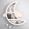Prateleira Suspensa Infantil Lua em Madeira Decoração Quarto Kids - 5