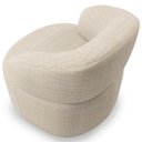 Ver imagem 6 de Poltrona Giratória Orgânica para Sala de Estar Living Helena L02 Linho Palha - Lyam Decor