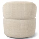 Ver imagem 5 de Poltrona Giratória Orgânica para Sala de Estar Living Helena L02 Linho Palha - Lyam Decor