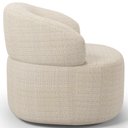 Ver imagem 4 de Poltrona Giratória Orgânica para Sala de Estar Living Helena L02 Linho Palha - Lyam Decor