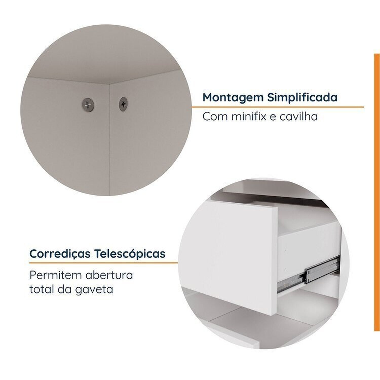 Mesa de Escritório 150cm com Gaveteiro com Rodízio e Prateleiras Ficus Cabecasa Madeiramadeira - 6