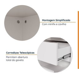 Mesa de Escritório 200cm com Gaveteiro com Rodízio e Prateleiras Ficus Cabecasa Madeiramadeira - 6