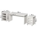 Ver imagem 3 de Escrivaninha Mesa Escritório 150cm com Gaveteiro com Rodízio e Prateleiras Ficus CabeCasa MadeiraOriginals