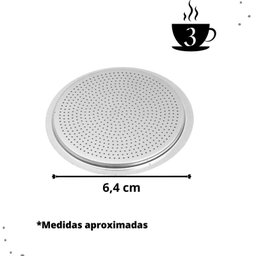 Kit Reparo Cafeteira Italiana 3 Xícaras Funil Filtro Borracha - 4