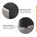 Ver imagem 5 de Escrivaninha Mesa Escritório com Gaveteiro com Rodízio e Prateleiras Ficus 200cm CabeCasa MadeiraOriginals Preto