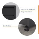 Ver imagem 4 de Escrivaninha Mesa Escritório com Gaveteiro com Rodízio e Prateleiras Ficus 200cm CabeCasa MadeiraOriginals Preto