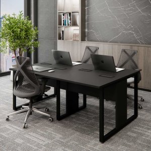 Plataforma de Trabalho 4 Lugares 1,80m X 1,20m Pé Metal F5 Cor:preto