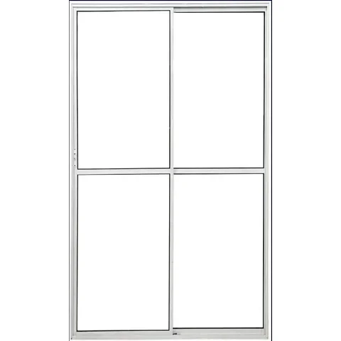 Porta de Aluminio Sacada 2 Folhas com Trinco Linha Leve:2,10 x 1,50/branco