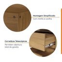 Ver imagem 6 de Escrivaninha Mesa Escritório com Gaveteiro com Rodízio e Prateleiras Ficus 200cm CabeCasa MadeiraOriginals Rovere