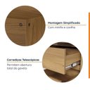Ver imagem 6 de Escrivaninha Mesa Escritório com Gaveteiro com Rodízio e Prateleiras Ficus 200cm CabeCasa MadeiraOriginals Rovere Marrom