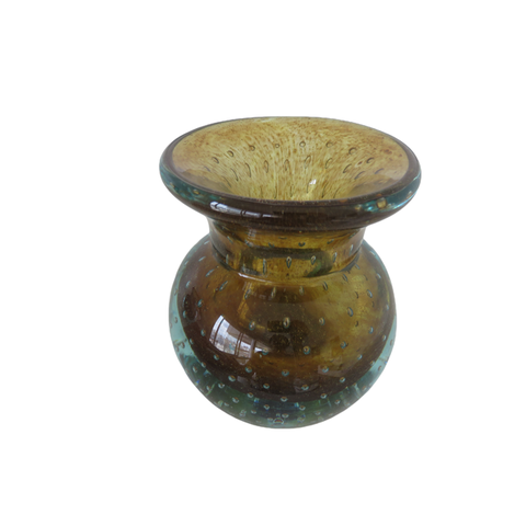 Vaso Murano Âmbar Decoração Ambientes 11 cm X  9 cm | Casa Del Grande