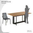 Ver imagem 5 de Conjunto Sala de Jantar Mesa 160x90cm Base Pérola Tampo Mdf Malibu