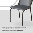 Ver imagem 6 de Conjunto Sala de Jantar Mesa 160x90cm Base Pérola Tampo Mdf Malibu