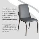 Ver imagem 7 de Conjunto Sala de Jantar Mesa 160x90cm Base Pérola Tampo Mdf Malibu