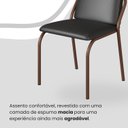 Ver imagem 6 de Conjunto Sala de Jantar Mesa 160x90cm Base Pérola Tampo Mdf Malibu