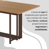 Conjunto Sala de Jantar Mesa 160x90cm Base Pérola Tampo Mdf Malibu - 10