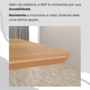 Ver mais imagens de Conjunto Sala de Jantar Mesa 160x90cm Base Pérola Tampo MDF Malibu Marrom/Cinamomo