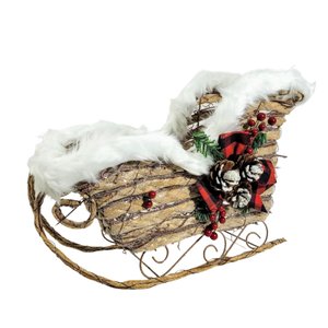 Trenó Do Papai Noel Decorativo 29x44x20cm Enfeite De Natal