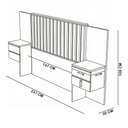 Ver imagem 4 de Cabeceira de Madeira para Cama Box Casal Queen King com Mesas Laterais Andria A04 Cinamomo - Lyam de