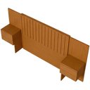Ver imagem 7 de Cabeceira de Madeira para Cama Box Casal Queen King com Mesas Laterais Andria A04 Cinamomo - Lyam de