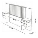 Ver imagem 6 de Cabeceira de Madeira para Cama Box Casal Queen King com Mesas Laterais Andria A04 Cinamomo - Lyam de