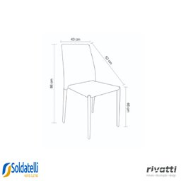 Kit 4 Peças Cadeira Amanda Pvc Várias Cores - Rivatti - 2