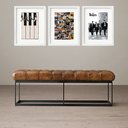 Ver imagem 1 de Kit 3 Quadros Grandes The Beatles - 60x48cm:moldura Branca
