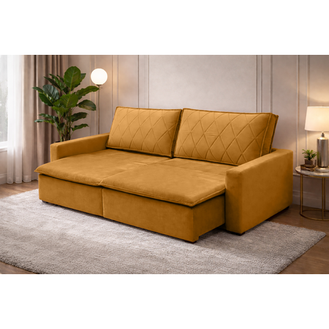 Sofá Cama Caixa Zero Florença 2,35m - Sofisticato