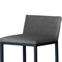 Ver imagem 4 de Kit 2 Banquetas Altas Luxo Dani com Encosto Base Preta:cinza