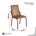 Ver imagem 4 de Conjunto Sala de Jantar Mesa 160x90cm Base Pérola Tampo MDF com Vidro Malibu Preto/Marrom
