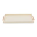 Ver imagem 1 de Bandeja Decorativa em Mdf com Revestimento em Pu Bege Claro 52cm 19342 Mart