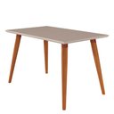 Ver imagem 2 de Conjunto Sala de Jantar Mesa Adele 130x80 cm e 4 Cadeiras Juliana Cimol Madeira/Off White/Nude