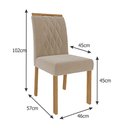 Ver imagem 6 de Conjunto Sala de Jantar Mesa Adele 130x80 cm e 4 Cadeiras Juliana Cimol Madeira/Off White/Nude