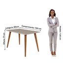 Ver imagem 5 de Conjunto Sala de Jantar Mesa Adele 130x80 cm e 4 Cadeiras Juliana Cimol Madeira/Off White/Nude