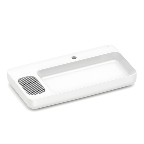 Cuba de Apoio Louça Retangular 80x42cm com Mesa Infinity Roca - Branco