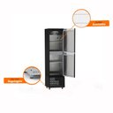 Ver imagem 5 de Mini Câmara 2 Portas Resfriados 335l Preto 0 a 7ºc Ar Forçado Motor Inferior Mcr2pp Refrimate