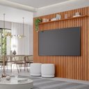 Ver imagem 1 de Painel Ripado para TV até 84 Polegadas 100% MDF 230cmx220cm Maragogi Laranja Cinamomo