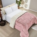 Ver imagem 2 de Coberdrom Casa Scarpa Apollo Queen Sherpa Pele de Carneiro + Manta Flannel - Rosa