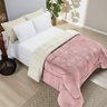 Coberdrom Casa Scarpa Apollo Queen Sherpa Pele de Carneiro + Manta Flannel - Rosa - 2