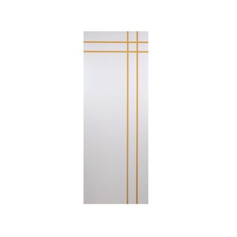 Kit com 4 Folhas de Porta Madeira Decorada 210x90cm Espessura 3,5cm Mantiqueira MGM Branco